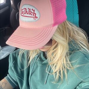 Y2K Von Dutch Two Tone Pink Trucker Hat